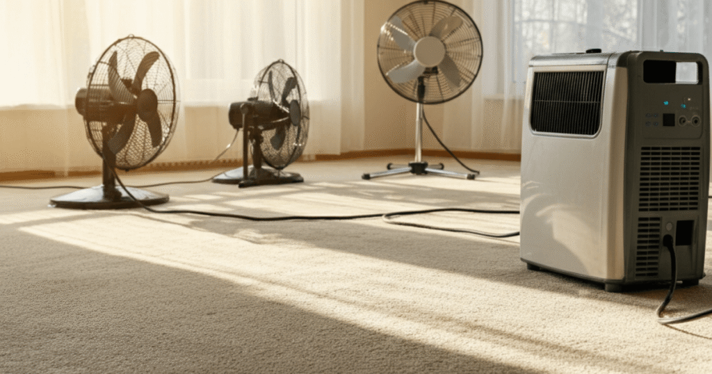 Step 3: Use High-Powered Fans and Dehumidifiers