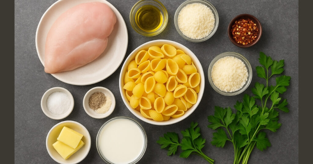 Ingredients for Creamy Cajun Chicken Tortellini