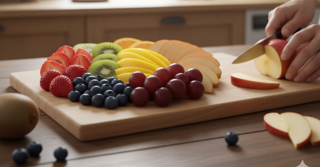 Ingredients for a 5-Minute Fruit Platter for Healthy Snacking