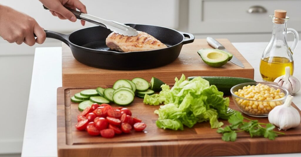 How to Make an Avocado Chicken Salad Protein Bowl