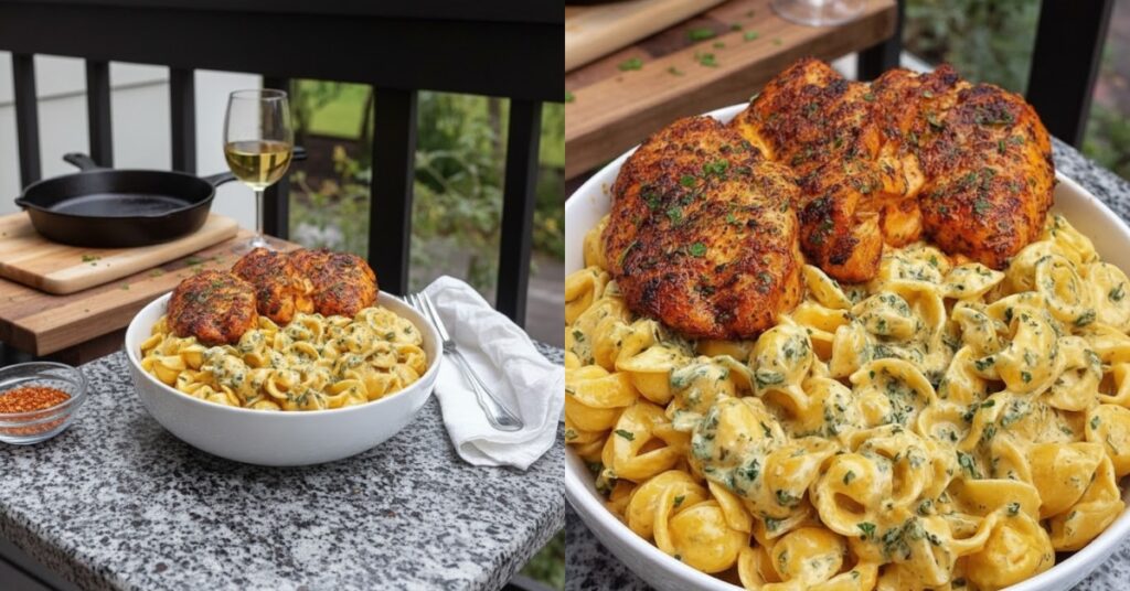 Bringing Together the Creamy Cajun Chicken Tortellini